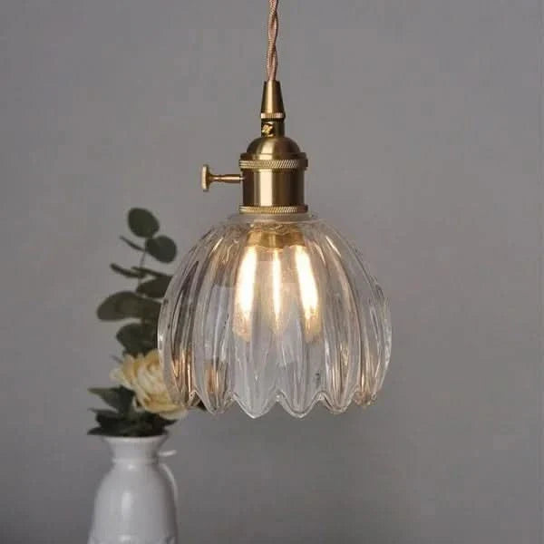 Skanto | Glass Flower Pendant Light – Japanese Style