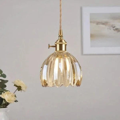 Skanto | Glass Flower Pendant Light – Japanese Style