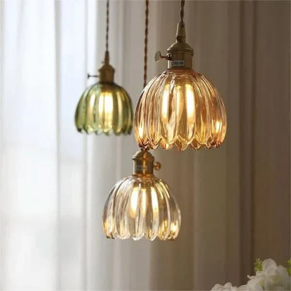 Skanto | Glass Flower Pendant Light – Japanese Style