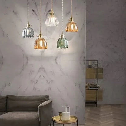 Skanto | Glass Flower Pendant Light – Japanese Style
