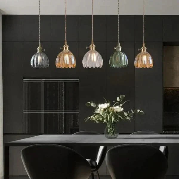 Skanto | Glass Flower Pendant Light – Japanese Style