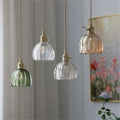 Skanto | Glass Flower Pendant Light – Japanese Style