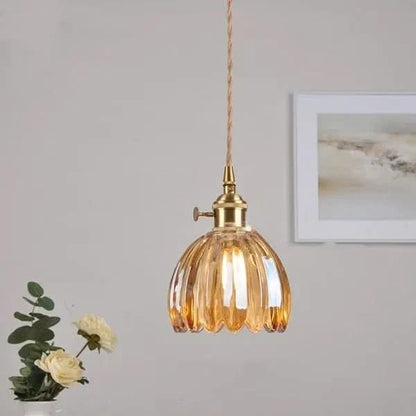 Skanto | Glass Flower Pendant Light – Japanese Style