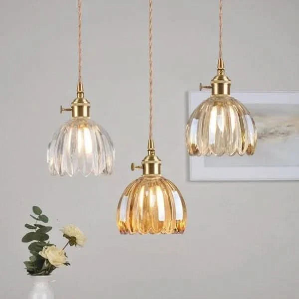 Skanto | Glass Flower Pendant Light – Japanese Style
