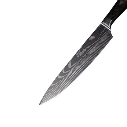 Skanto | Damascus Steel Chef's Knife | 20 cm Blade, Ergonomic Resin Handle & Ideal for Home Cooking