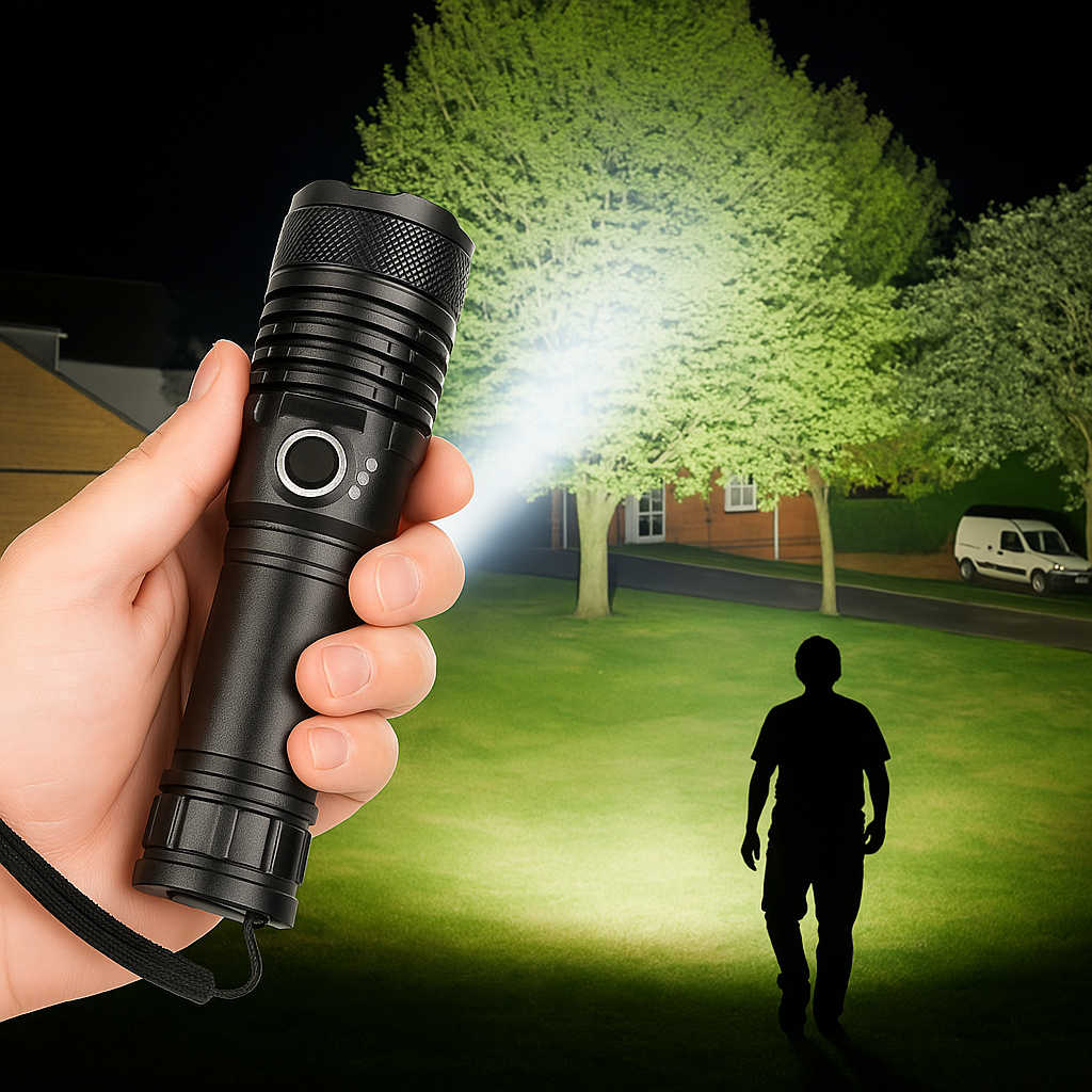 BowLift | LED Torch Rechargeable Zoom Aluminium Flashlight
