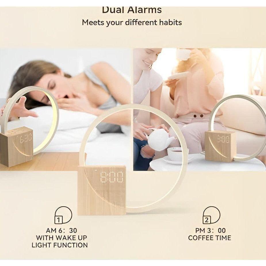 Skanto | Smart Snooze – Sunrise Alarm Clock with Dimmable Touch Lamp and Soothing Sounds