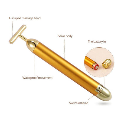Brehn | Energy 24K Gold T Beauty Bar Face Roller Massager