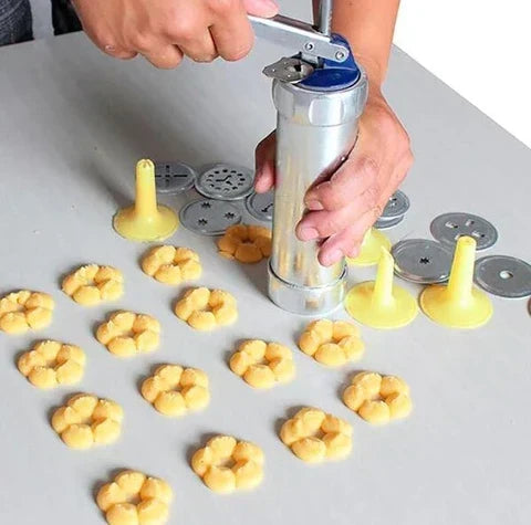 Skanto | Stainless Steel Cookie Press with Attachments for Creative Cookies and Pastries