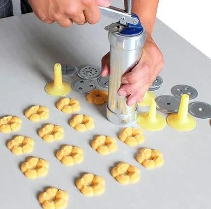 Skanto | Stainless Steel Cookie Press with Attachments for Creative Cookies and Pastries