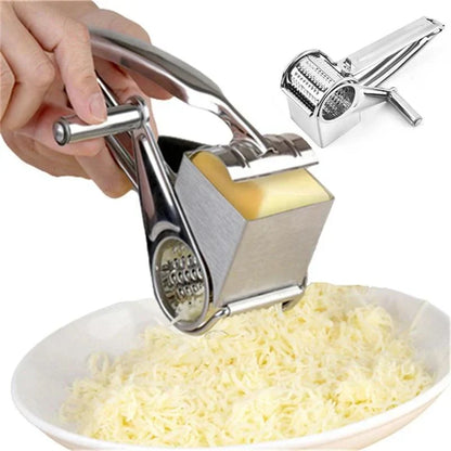 Brehn | Stainless steel rotary hand grater with interchangeable drums