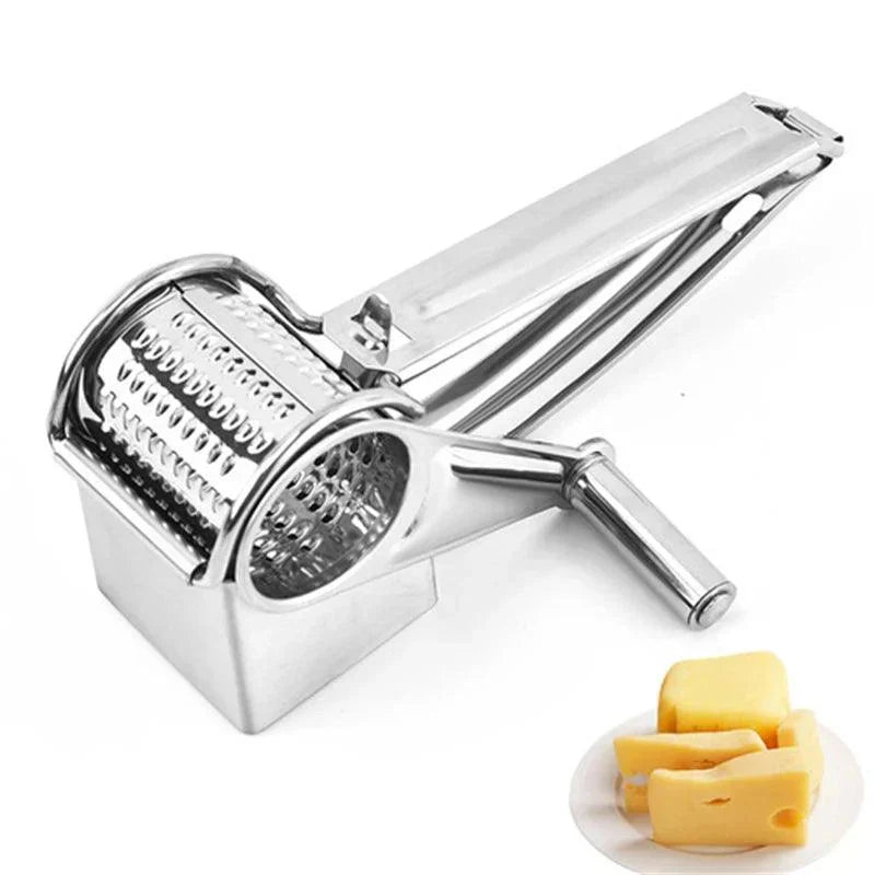 Brehn | Stainless steel rotary hand grater with interchangeable drums