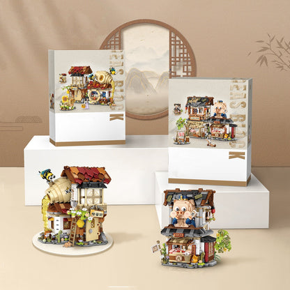 Skanto | Ancient Honey Bee & Bacon Shop Micro Building Set Collection