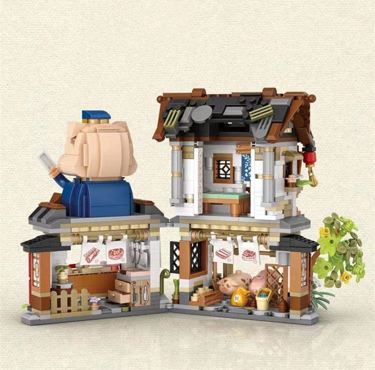 Skanto | Ancient Honey Bee & Bacon Shop Micro Building Set Collection