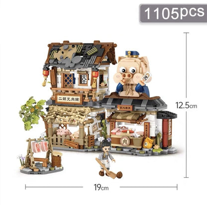 Skanto | Ancient Honey Bee & Bacon Shop Micro Building Set Collection