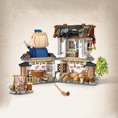 Skanto | Ancient Honey Bee & Bacon Shop Micro Building Set Collection