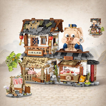 Skanto | Ancient Honey Bee & Bacon Shop Micro Building Set Collection