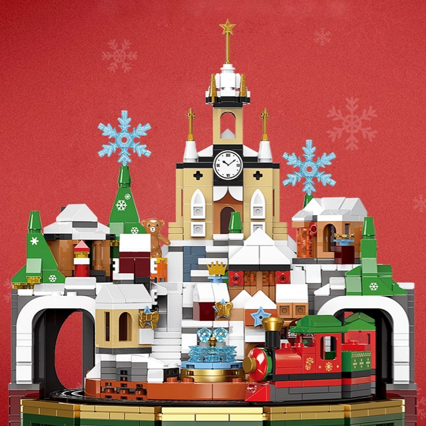 Skanto | Christmas Village Rotating Mechanics Building Set