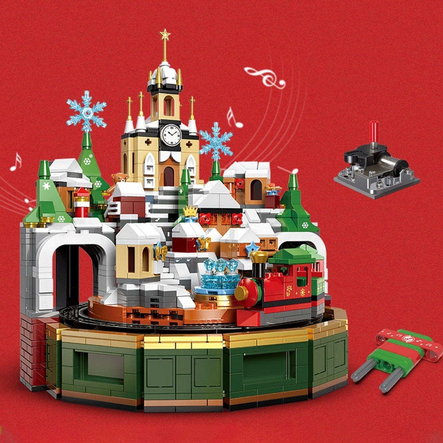 Skanto | Christmas Village Rotating Mechanics Building Set