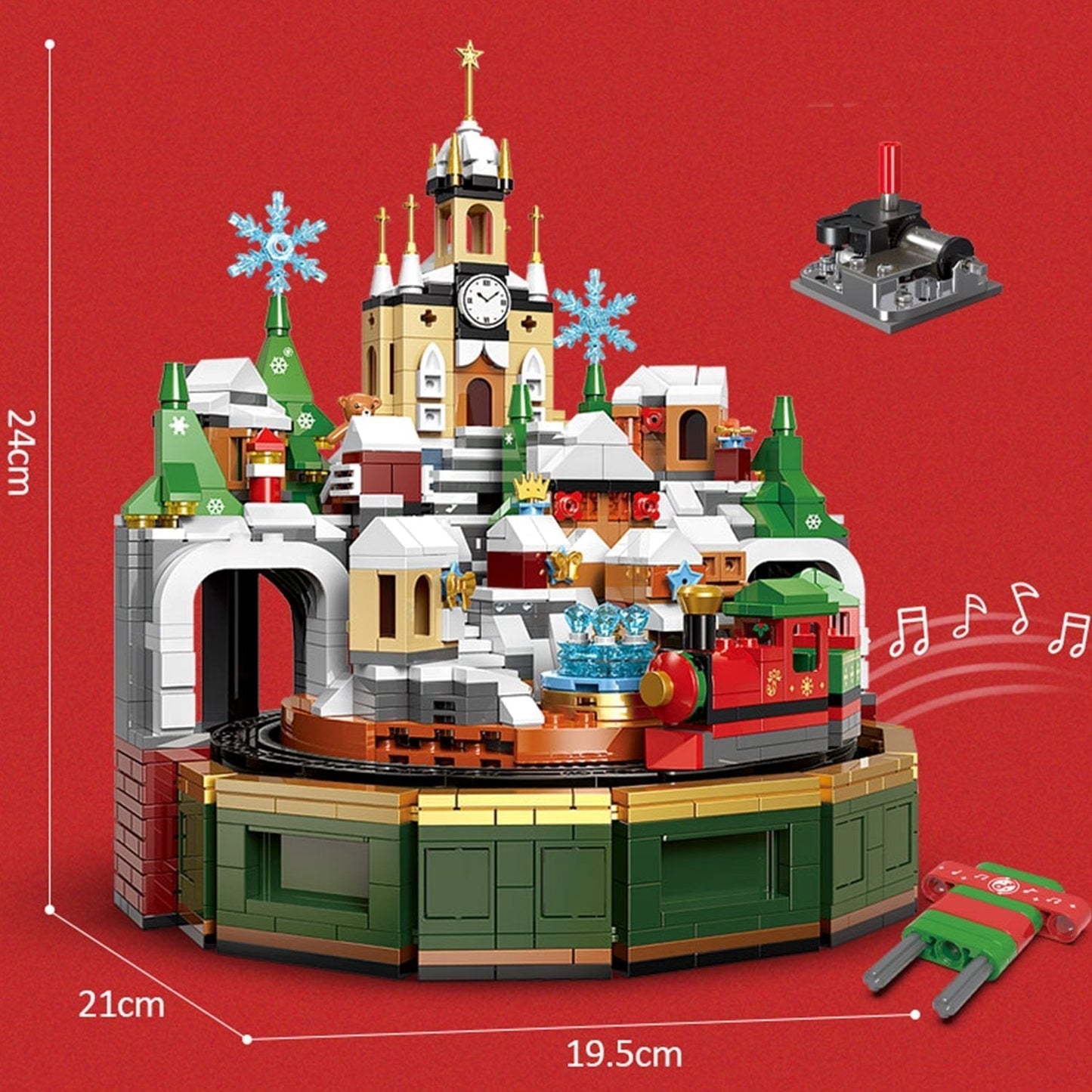 Skanto | Christmas Village Rotating Mechanics Building Set