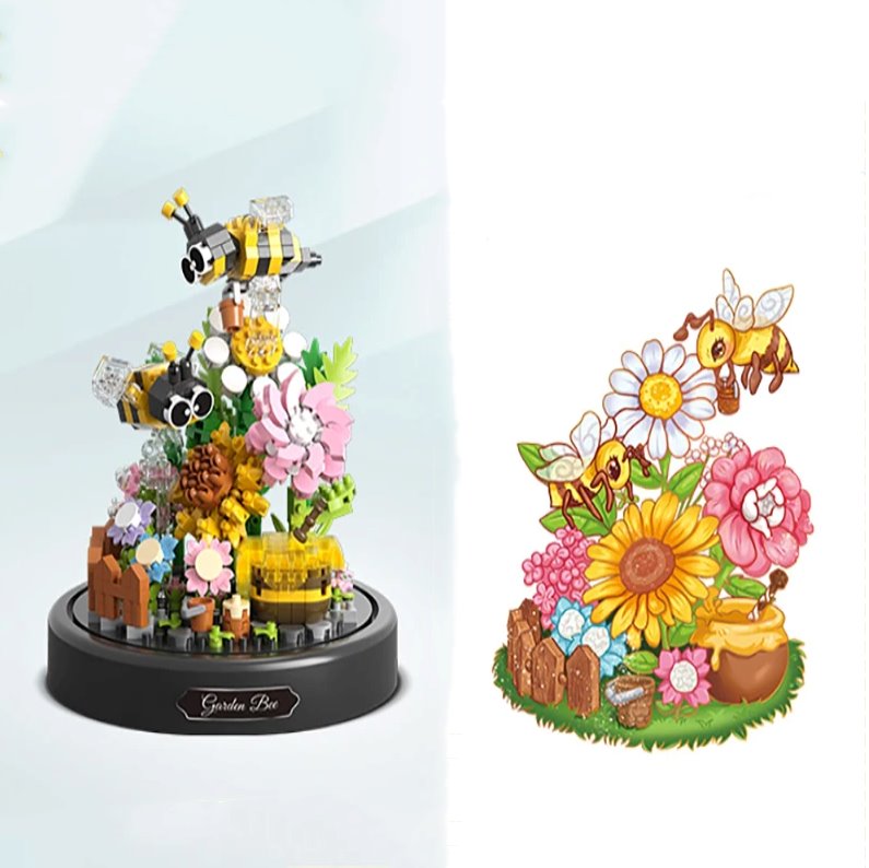 Brehn | Flowers Insects Butterfly Bee Nano Building Blocks