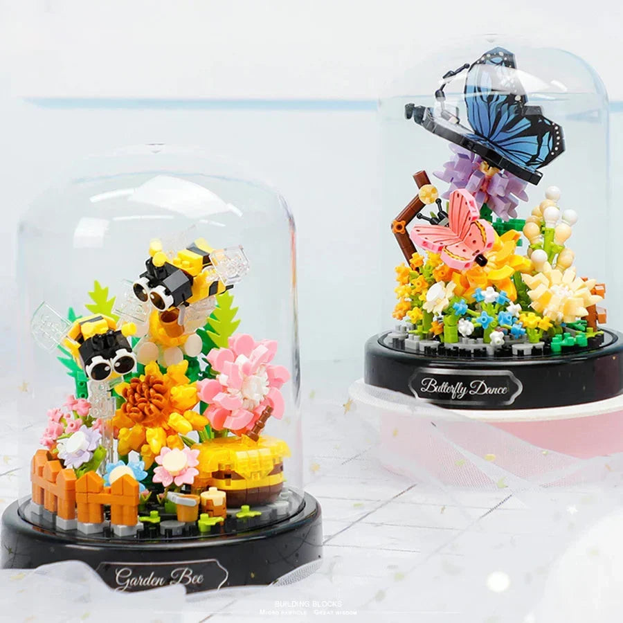 Brehn | Flowers Insects Butterfly Bee Nano Building Blocks
