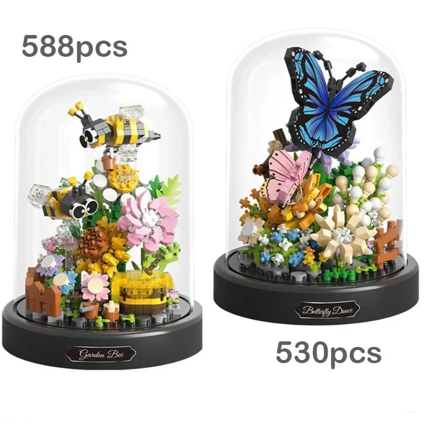Brehn | Flowers Insects Butterfly Bee Nano Building Blocks