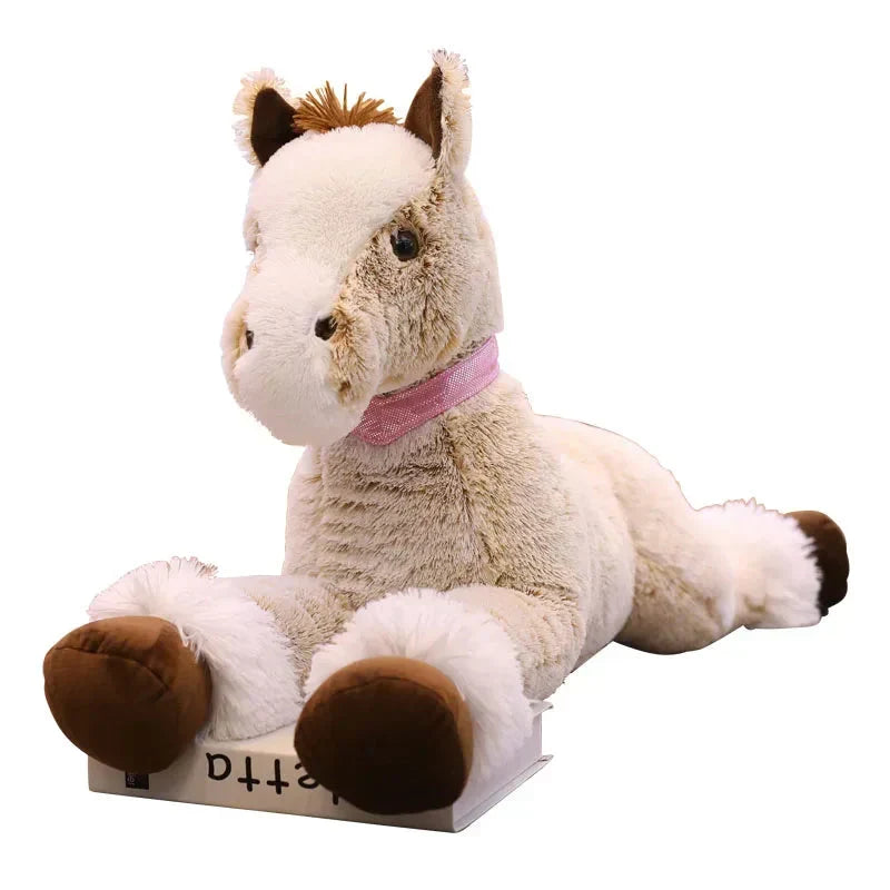 Skanto | Giant Fluffy Brown Grey Horse Plush Toy