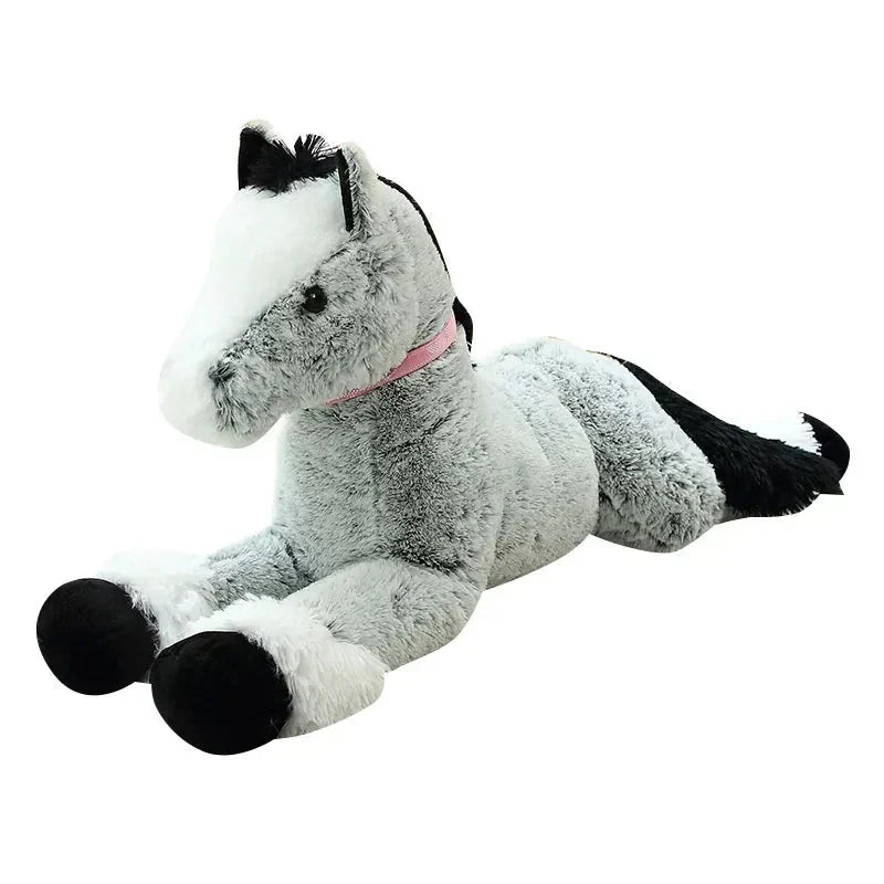 Skanto | Giant Fluffy Brown Grey Horse Plush Toy