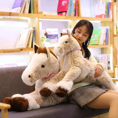 Skanto | Giant Fluffy Brown Grey Horse Plush Toy