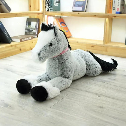 Skanto | Giant Fluffy Brown Grey Horse Plush Toy