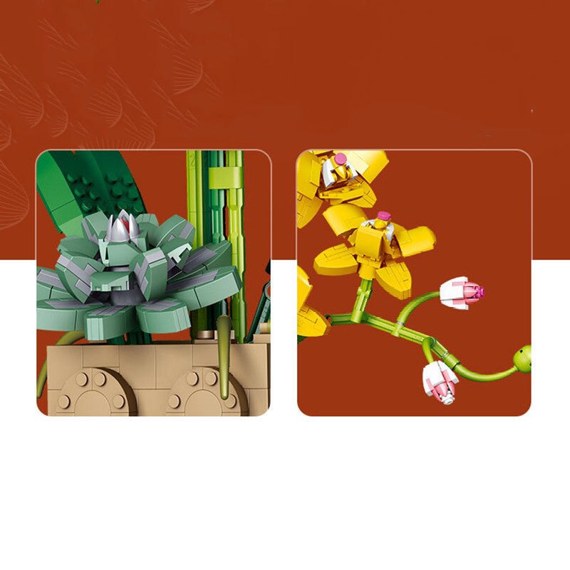Skanto | Huge Blossoming Orchid Flower Building Set Collection