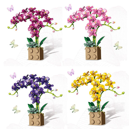 Skanto | Huge Blossoming Orchid Flower Building Set Collection