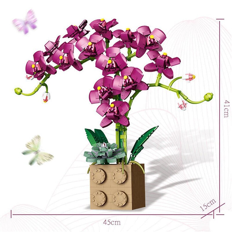 Skanto | Huge Blossoming Orchid Flower Building Set Collection