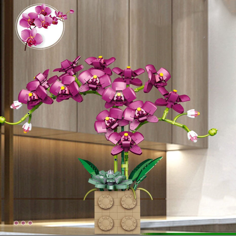 Skanto | Huge Blossoming Orchid Flower Building Set Collection