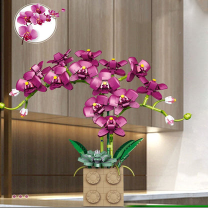 Skanto | Huge Blossoming Orchid Flower Building Set Collection
