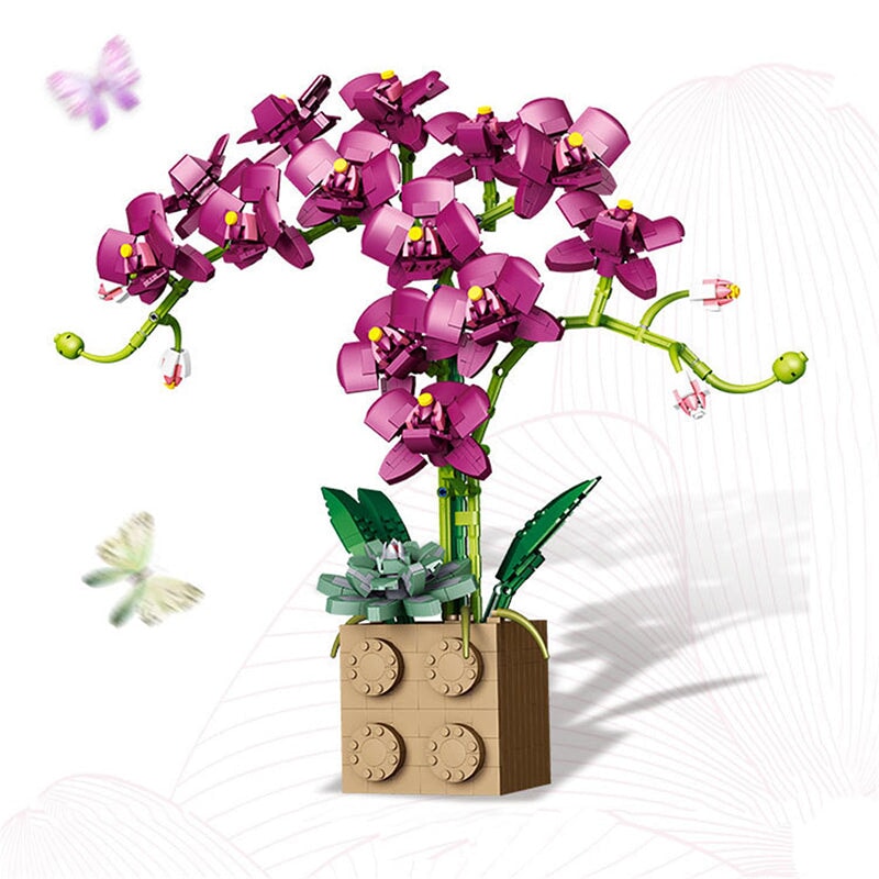 Skanto | Huge Blossoming Orchid Flower Building Set Collection