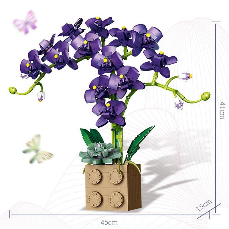 Skanto | Huge Blossoming Orchid Flower Building Set Collection