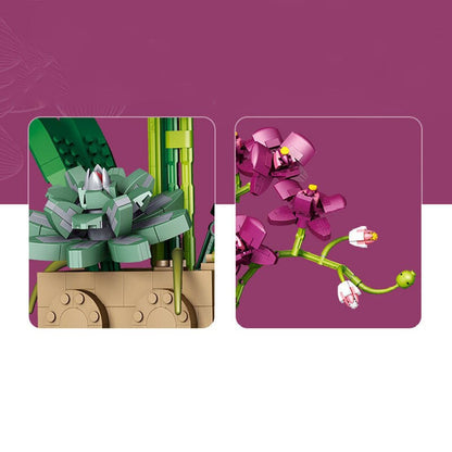 Skanto | Huge Blossoming Orchid Flower Building Set Collection