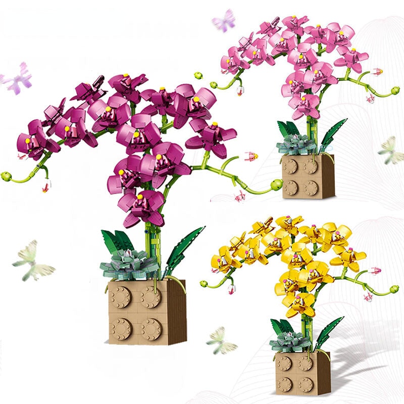 Skanto | Huge Blossoming Orchid Flower Building Set Collection