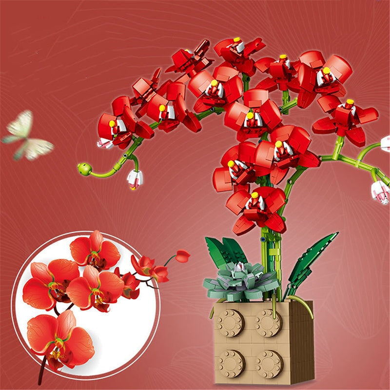 Skanto | Huge Blossoming Orchid Flower Building Set Collection