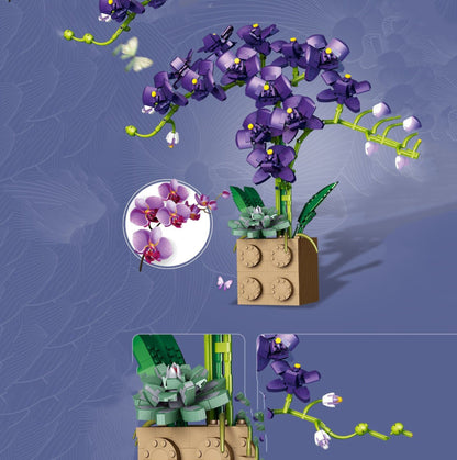 Skanto | Huge Blossoming Orchid Flower Building Set Collection