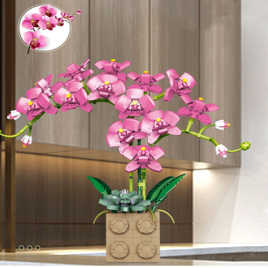 Skanto | Huge Blossoming Orchid Flower Building Set Collection