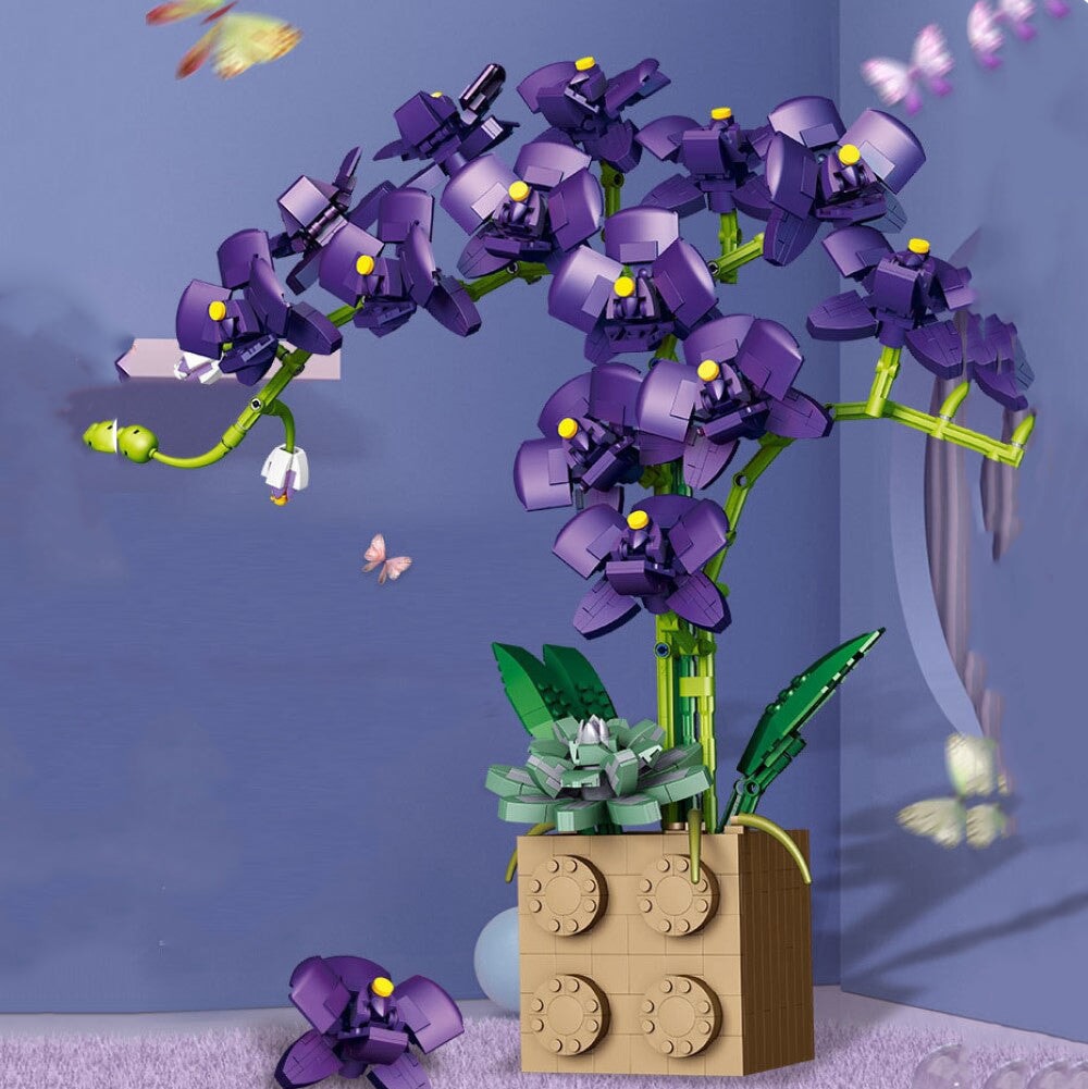 Skanto | Huge Blossoming Orchid Flower Building Set Collection