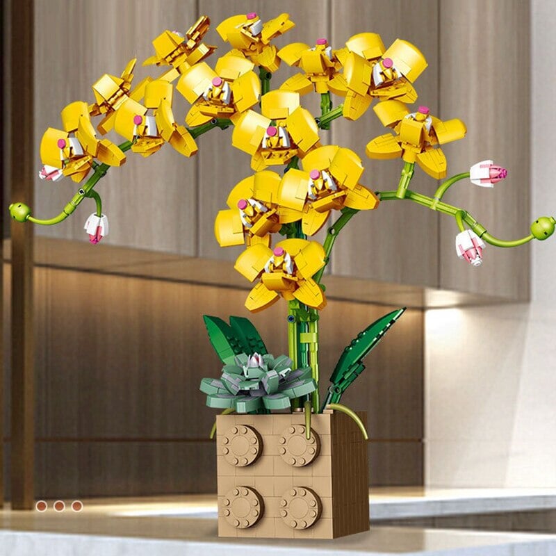 Skanto | Huge Blossoming Orchid Flower Building Set Collection