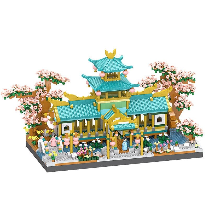 Skanto | Japanese Sakura Palace Shrine Nano Building Blocks