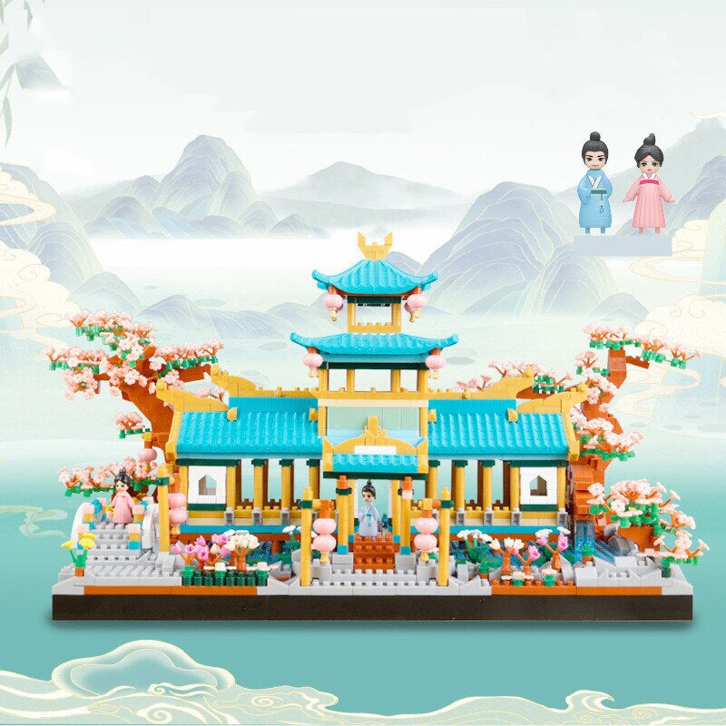 Skanto | Japanese Sakura Palace Shrine Nano Building Blocks