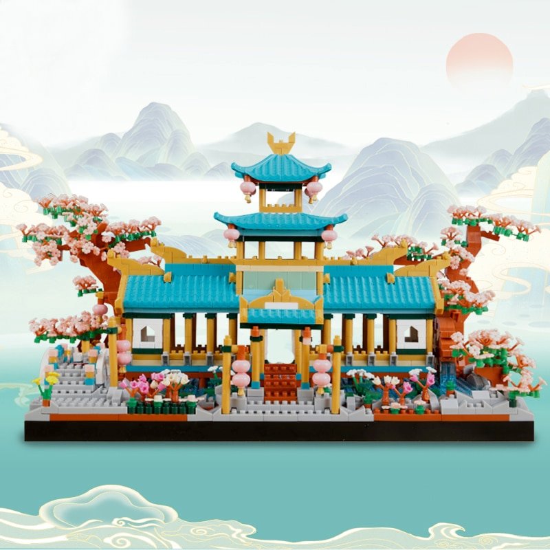 Skanto | Japanese Sakura Palace Shrine Nano Building Blocks