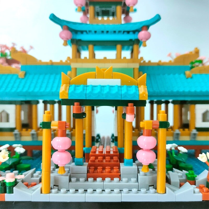 Skanto | Japanese Sakura Palace Shrine Nano Building Blocks