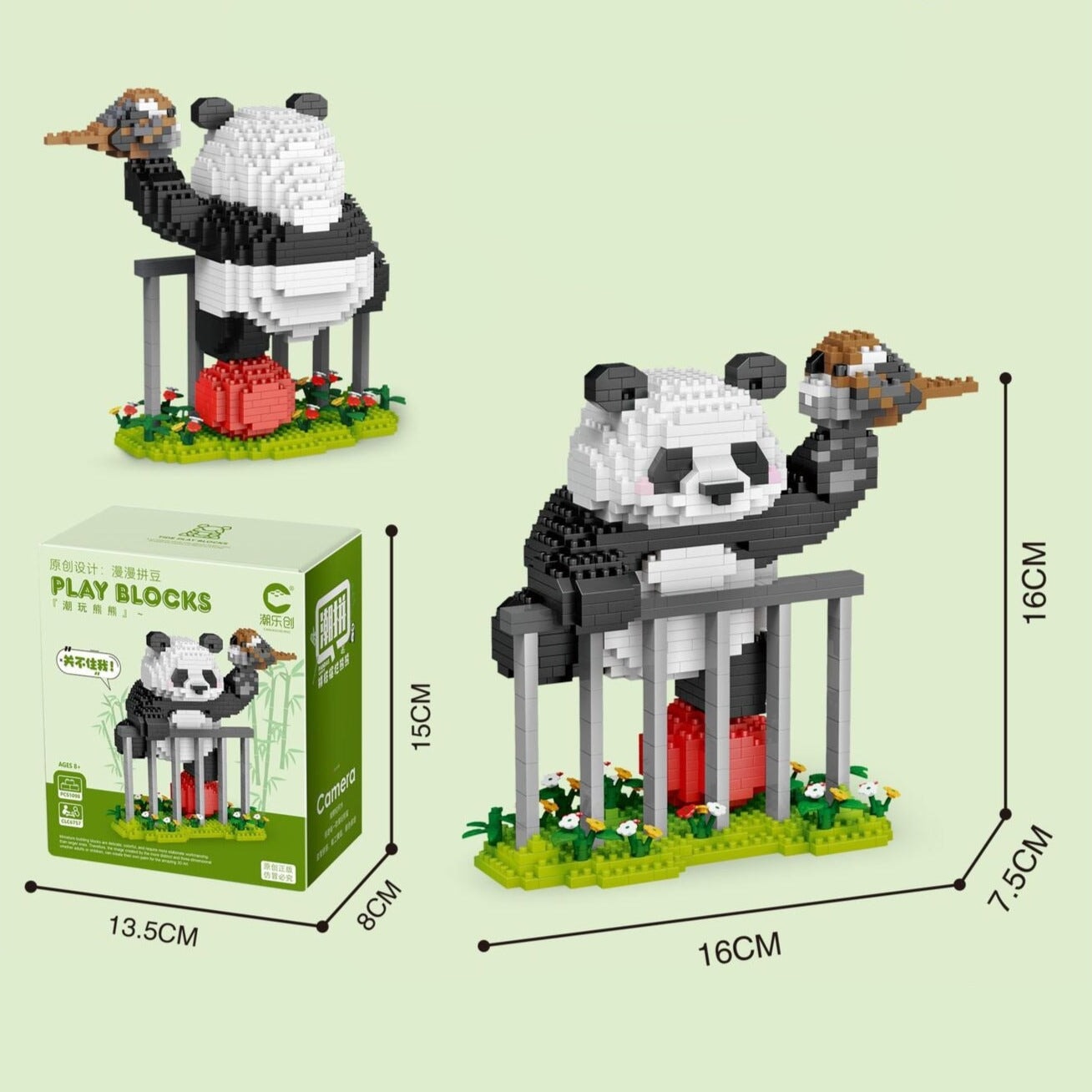 BowLift | Kawaii Panda 3-in-1 Nano Building Block Collection 2
